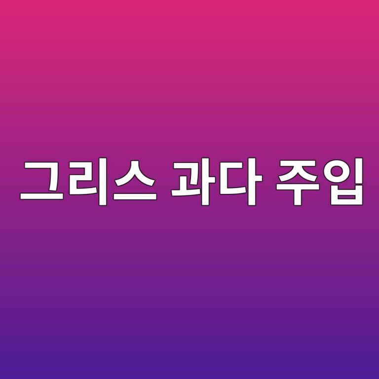 그리스 과다 주입으로 발생하는 온도 상승과 회전저항 증가 원인 7 eab7b8eba6acec8aa4 eab3bceb8ba4 eca3bcec9e85 1786606131